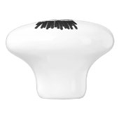 ブーケのスカルバラブラック&ホワイト セラミックノブ (側面)