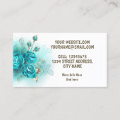 ブーケのターコイズバラ 名刺 (裏面)