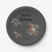 ブーケのバラオールオーバープリントエプロン ペーパープレート (正面)