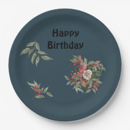 ブーケのバラオールオーバープリントエプロン ペーパープレート