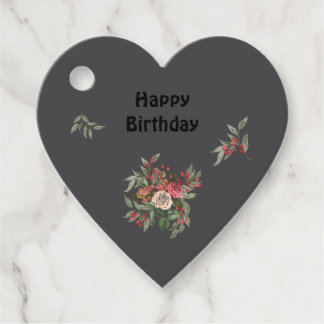 ブーケのバラメッセージカード フェイバータグ