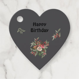 ブーケのバラメッセージカード フェイバータグ