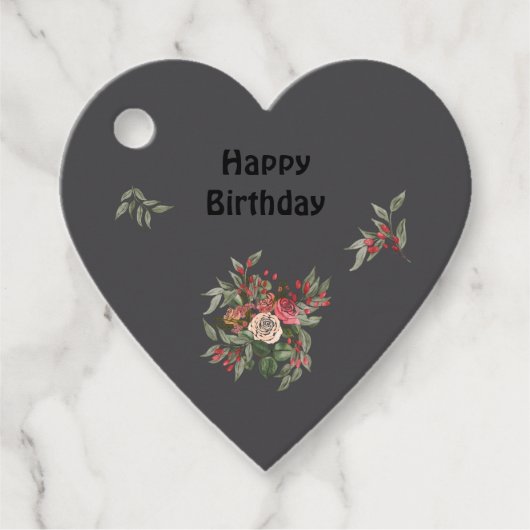 ブーケのバラメッセージカード フェイバータグ (正面)