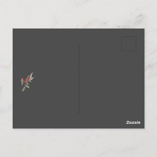 ブーケのバラメッセージカード ポストカード (裏面)