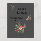 ブーケのバラメッセージカード ポストカード (正面)