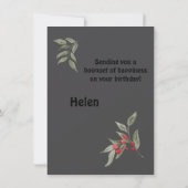 ブーケのバラメッセージカード 招待状 (裏面)