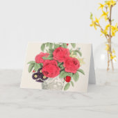 ブーケのバラ 空白の カード (黄色い花)