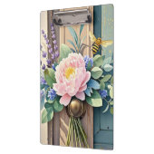 ブーケの芍薬 ラベンダー 花 ラスティック クリップボード (左)