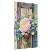 ブーケの芍薬 ラベンダー 花 ラスティック クリップボード (右)