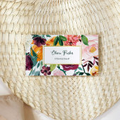 ブーケはっきりしたー | 花カラフルと金ゴールド 名刺