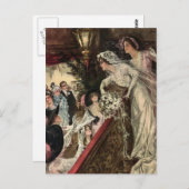 ブーケを投げる ポストカード (正面/裏面)