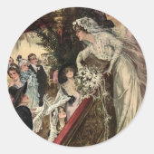 ブーケを投げる ラウンドシール (正面)