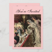 ブーケを投げる 招待状 (正面/裏面)