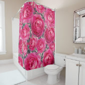 ブーケエレガントのバラ シャワーカーテン (インサイチュ)