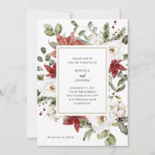 ブーケエレガントー |クリスマス結婚の休日 招待状 (正面)