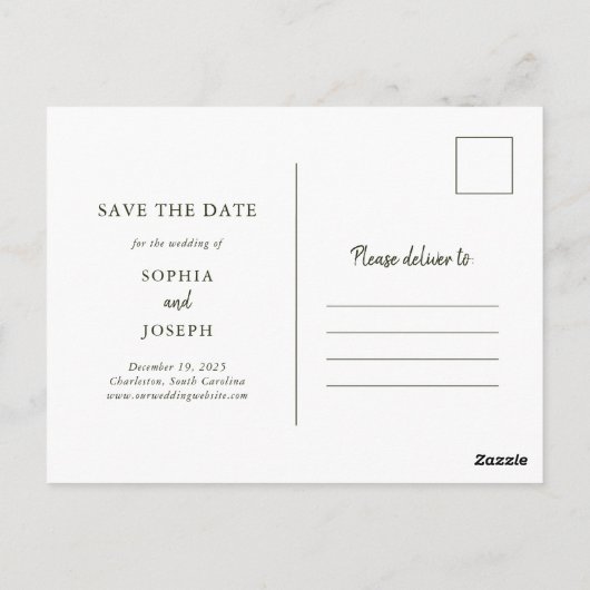 ブーケエレガントー |休日の日付を写真で保存 ポストカード (裏面)