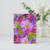 ブーケオブカラーズフローラ抽象芸術アートデザイン ポストカード (スタンド正面)