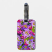 ブーケオブカラーフローラ抽象芸術アートデザイン ラゲッジタグ (裏面縦)