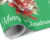 ブーケオブクリスマスイリー名前をカスタムする ラッピングペーパー (ロールコーナー)