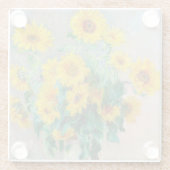 ブーケオブサンフラワーズクロードモネ ガラスコースター (裏面)