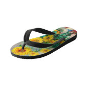 ブーケオブサンフラワーズクロードモネ キッズビーチサンダル (アングル)