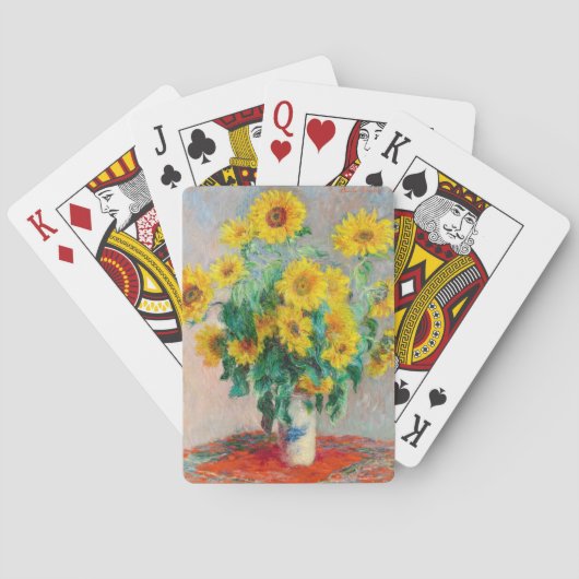 ブーケオブサンフラワーズクロードモネ トランプ (裏面)