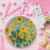 ブーケオブサンフラワーズクロードモネ ペーパープレート (パーティー)