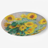 ブーケオブサンフラワーズクロードモネ ペーパープレート (アングル)