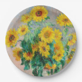 ブーケオブサンフラワーズクロードモネ ペーパープレート (正面)