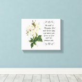 ブーケオブビューティフルホワイトローゼズキャンバス キャンバスプリント (インサイチュ (ウッドフロア))