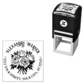 ブーケオブピオニーズネーム差出人住所 セルフインキングスタンプ (インサイチュ)
