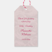 ブーケオブピンクローゼス50誕生日 ギフトタグ (裏面)