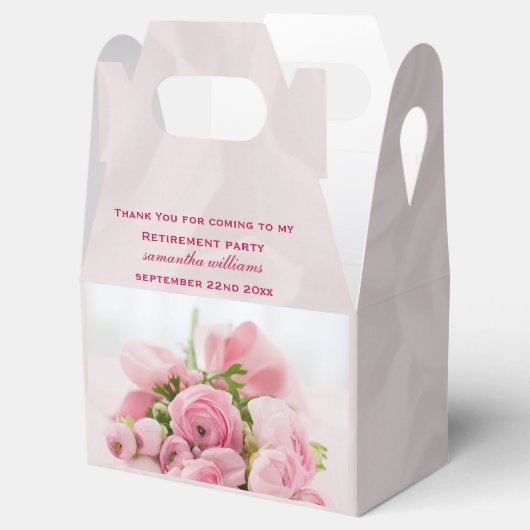 ブーケオブピンクローゼズリタイアメントパーティー フェイバーボックス (オープン)
