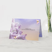 ブーケオブライラック誕生日カード カード (裏面)