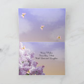 ブーケオブライラック誕生日カード カード (内部)