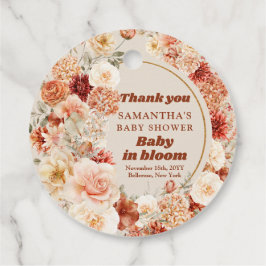 ブーケカラフルテラコッタ赤面深いレッドフローラ フェイバータグ