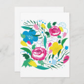ブーケカラフル。 ポストカード (正面/裏面)