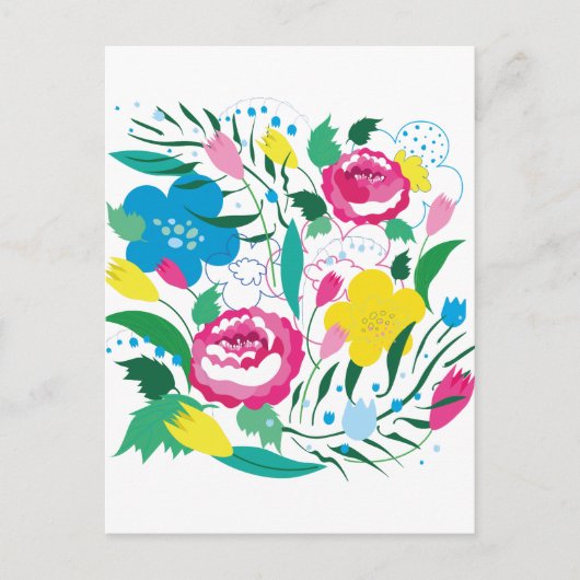 ブーケカラフル。 ポストカード (正面)