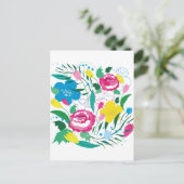 ブーケカラフル。 ポストカード (スタンド正面)