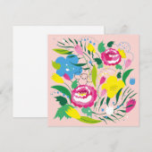ブーケカラフル。 招待状 (正面/裏面)