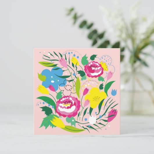 ブーケカラフル。 招待状 (スタンド正面)