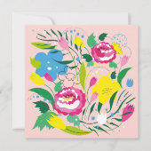 ブーケカラフル。 招待状 (正面)