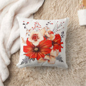 ブーケクリスティー花模様ズフォージングベリー クッション (ブランケット)