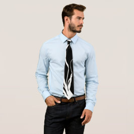 ブーケノワール：抽象芸術ブラック&ホワイト ネクタイ