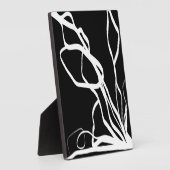 ブーケノワール：抽象芸術ブラック&ホワイト フォトプラーク (側面)