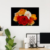 ブーケバラオンブラック ポスター (ホームオフィス)