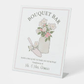ブーケバー自分の花を結婚作る 台座サイン (正面)