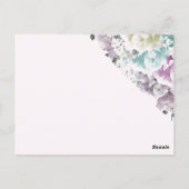 ブーケパステルフローラテーブル座席番号カード ポストカード (裏面)