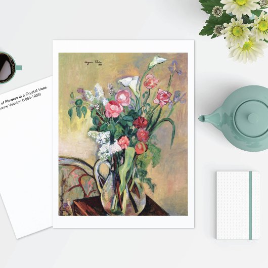 ブーケフラワーズクリスタル花器バラドン ポストカード