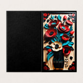 ブーケフローラフォークアートスタイル悔やみや弔慰サンキューC (外部フラット)